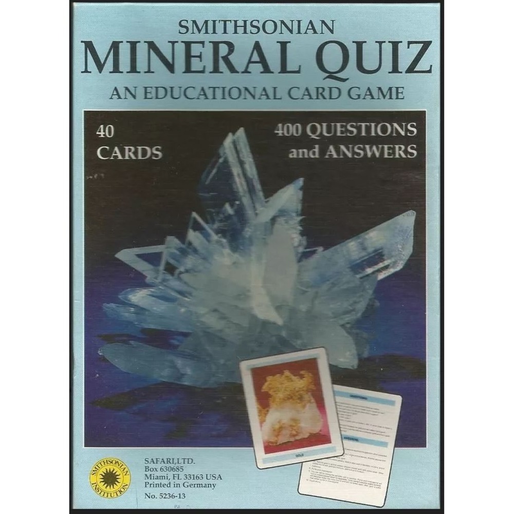 NEW Smithsonian Mineral Quiz an Educational‎ Card Game Rocks & Minerals 40 cards